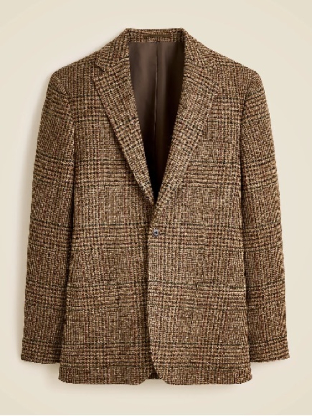 J. Crew Brown Textured Glen Plaid Men's Blazer